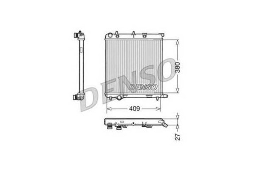 DRM21026/DEN - РАДИАТОР ДВИГАТЕЛЯ DENSO CITROEN C2, C3 I, C3 II, C