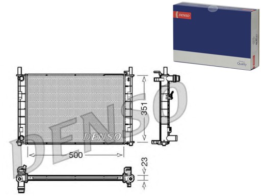 DENDRM10046/RS7 - РАДІАТОР ДВИГУНА DENSO DEN, DRM10046