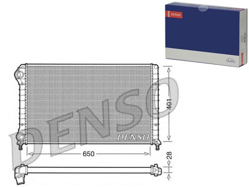 DENDRM09061(EXT) - РАДИАТОР ДВИГАТЕЛЯ DENSO FIAT DOBLO DOBLO CARGO 1.4