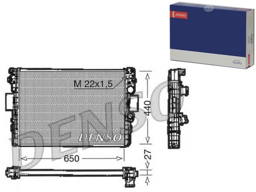DENDRM12003(EXT) - РАДИАТОР ДВИГАТЕЛЯ DENSO IVECO DAILY III 2.8D 05.99