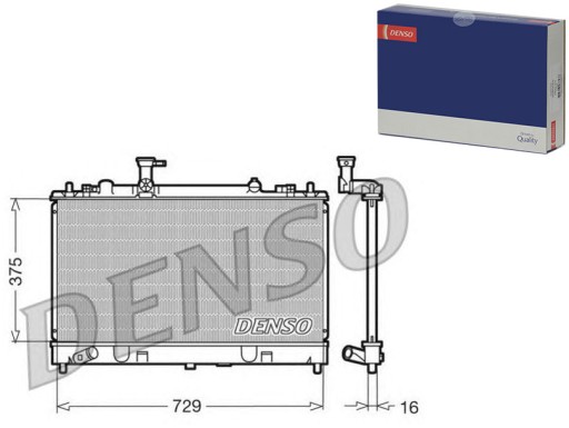 DENDRM44011(EXT) - РАДИАТОР ДВИГАТЕЛЯ DENSO MAZDA 6 2.0D 06/02-08/07 D