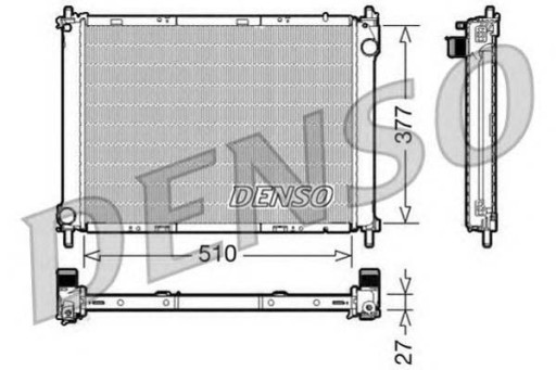 DRM46022 732903 - Радіатор двигуна denso nissan micra iii note rena