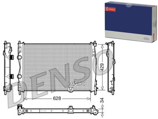 DENDRM46017(EXT) - РАДІАТОР ДВИГУНА DENSO NISSAN QASHQAI I 2.0D 02.0