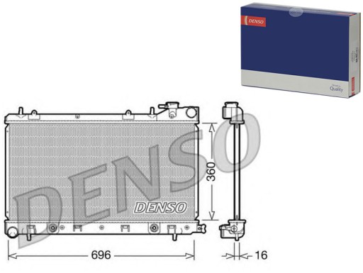 DENDRM36002(EXT) - РАДІАТОР ДВИГУНА DENSO SUBARU FORESTER 2.0 02/02-