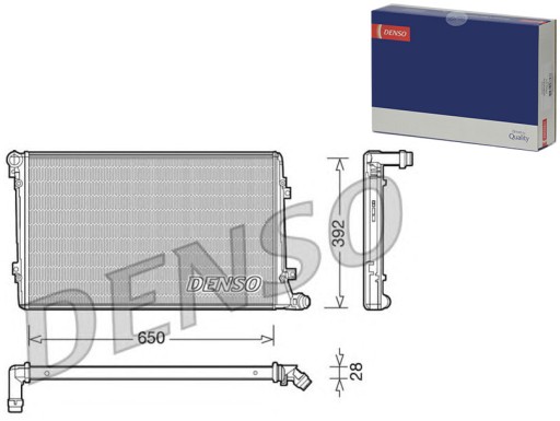 DENDRM32019(EXT) - РАДІАТОР ДВИГУНА DENSO - СИСТЕМА ОХОЛОДЖЕННЯ ДВИГУНА