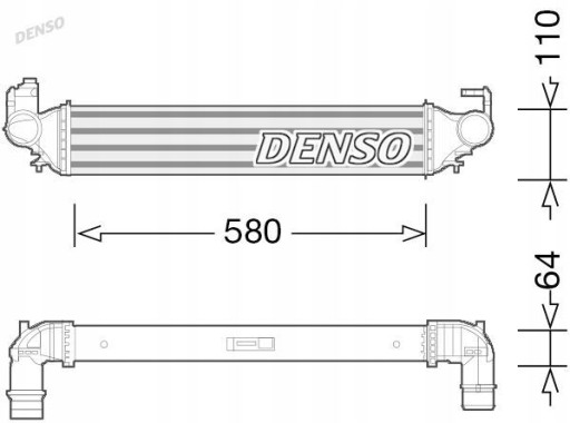 DENSO DIT09117 ЗАДАРОЧНЫЙ ВОЗДУХООХЛАДИТЕЛЬ FIAT LANCIA