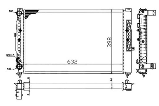 003-017-0019 (DEP) 8MK376720591 DRM02020 1102002 RA001 - DEPO РАДІАТОР AUDI A4 8D 94- DEPO