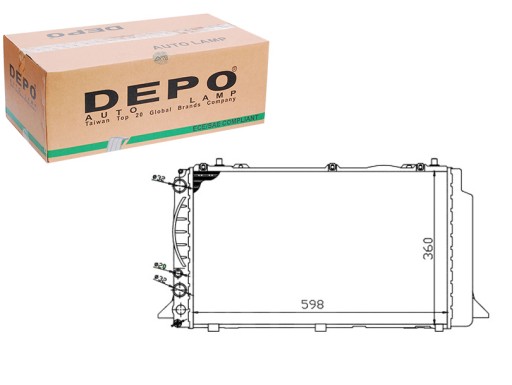 DEP003-017-0011/SERW - DEPO ВОДЯНИЙ КУЛЕР AUDI 80 2.0 (8C. B4)