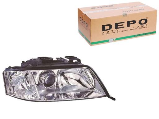 DEP441-1192R-LD-EM/RS6 - ФАРА DEPO AUDI A6 C5 H7 H1 97-05 PR-НАПРАВЛЕНИЯ