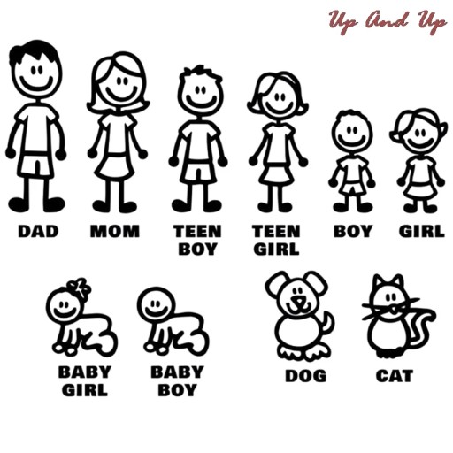 DIY самоклеючі сімейні наклейки вінілова наклейка на скло самостійно