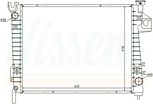 55056681AD - DODGE RAM 2002-2008 РАДИАТОР 52028830AE