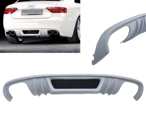 ЮБКА ЗАДНЕГО БАМПЕРА ДИФФУЗОР AUDI A5 B8 S5 S-Line SPORTBACK 2007-2011