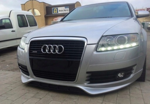 ЮБКА ПЕРЕДНЕГО БАМПЕРА AUDI A6 C6 4F ЮБКА ПЕРЕДНЯЯ НОВАЯ ГРУНТОВКА