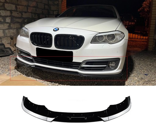 РАЗДЕЛИТЕЛЬ ПЕРЕДНЕГО БАМПЕРА BMW F10 F11 РАЗДЕЛИТЕЛЬ 2015-2017 LIFT GLOSS ЧЕРНЫЙ