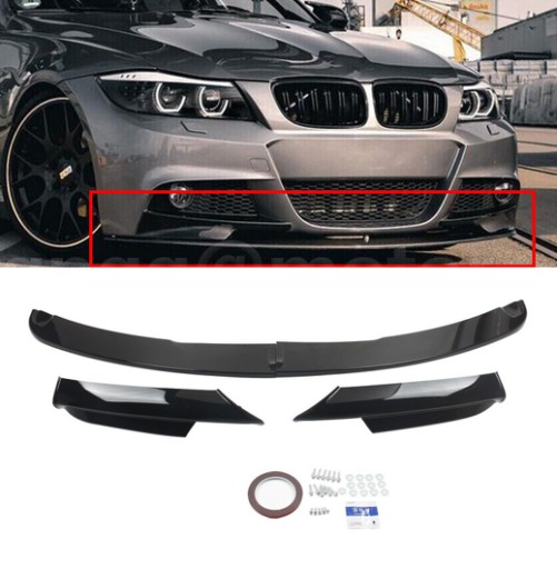 ЮБКА ПЕРЕДНЕГО БАМПЕРА ДЛЯ BMW E90 E91 LCI LIFT 2008-2012 M, ЧЕРНЫЙ ПАКЕТ