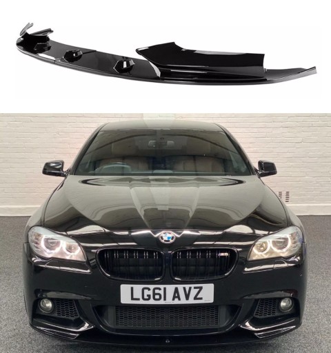 ЮБКА ПЕРЕДНЕГО БАМПЕРА ДЛЯ BMW F10 F11 2011-2017 M SPORT GLOSS ЧЕРНАЯ