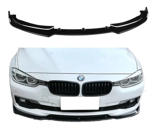 ЮБКА ПЕРЕДНЕГО БАМПЕРА ДЛЯ BMW F30 F31 SPLITTER 2012-2019 ГЛЯНЦЕВЫЙ ЧЕРНЫЙ