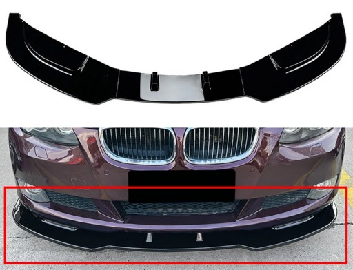 ОБЫЧНАЯ ЮБКА ПЕРЕДНЕГО БАМПЕРА ДЛЯ BMW E92 E93 SPLITTER 2006-2013 ЧЕРНАЯ
