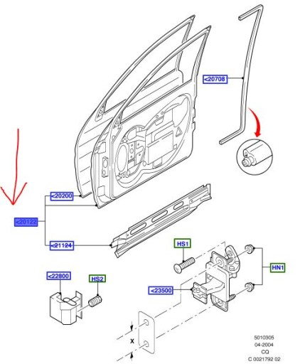 1692566 - ДВЕРЬ ПЕРЕДНЯЯ ЛЕВАЯ FORD KA Mk1 1996-2008 гг.