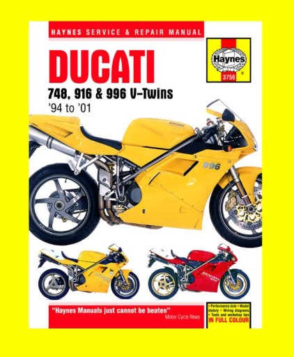 DUCATI 748 S (1995-2001) МОЖЛИВОСТІ РЕМОНТУ ЗА ПОСІБНИКОМ ВЛАСНИКА