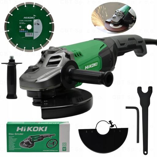 БОЛЬШАЯ УГЛОВАЯ ШЛИФОВАЛЬНАЯ МАШИНА 2200 ВТ, ПОДКЛЮЧЕННАЯ К СЕТИ УГЛОВАЯ ШЛИФОВАЛЬНАЯ МАШИНА 230 ММ + АЛМАЗНЫЙ ДИСК