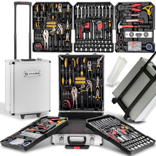 ВЕЛИКИЙ ЯЩИК ДЛЯ ІНСТРУМЕНТІВ НАБІР ІНСТРУМЕНТІВ КЛЮЧ ПЛОСКОГУБЦІ 750 ЕЛЕМЕНТІВ