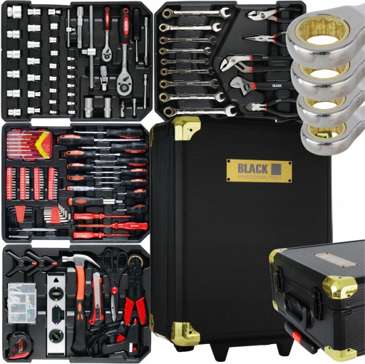 БОЛЬШОЙ ЧЕХОЛ ДЛЯ ИНСТРУМЕНТОВ НАБОР ИНСТРУМЕНТОВ КЛЮЧИ ЩИПЦЫ ОТВЕРТКИ ЧЕРНЫЕ