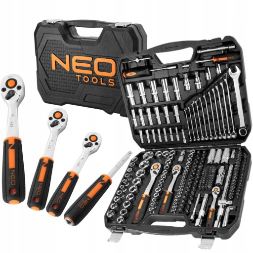 БОЛЬШОЙ НАБОР ИЗ 219 ЭЛЕМЕНТОВ ТОРЦЕВЫХ КЛЮЧЕЙ NEO Tools ТОРЦЕВЫЕ КЛЮЧИ