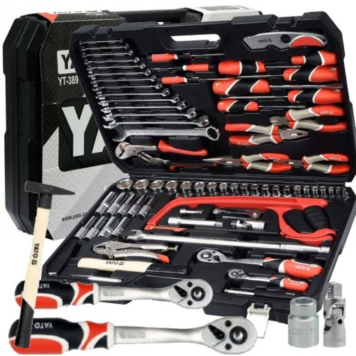 ВЕЛИКИЙ НАБІР ІНСТРУМЕНТІВ ДЛЯ ГАЙКОВИХ КЛЮЧІВ НА 1/2 ДЮЙМОВ У КОРОБЦІ YATO