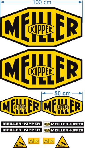 ВЕЛИКИЙ набір, наклейки MEILLER KIPPER, самоскид