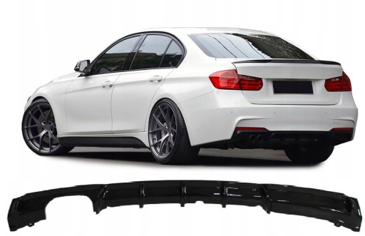 СПОЙЛЕР ДИФУЗОР BMW F30 F31 GLOSS BLACK