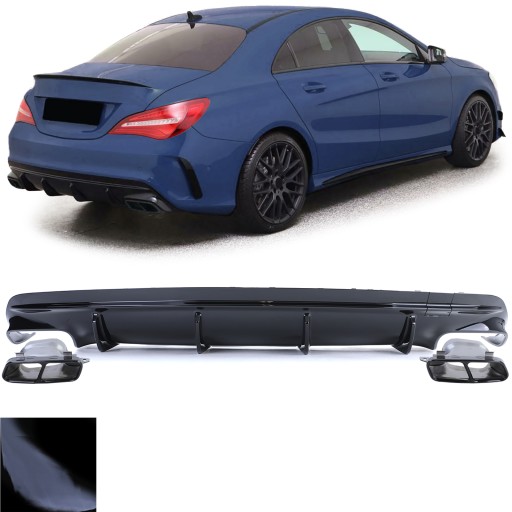 ДИФУЗОР СПОЙЛЕР БОКОВИЙ MERCEDES CLA W117 16-19