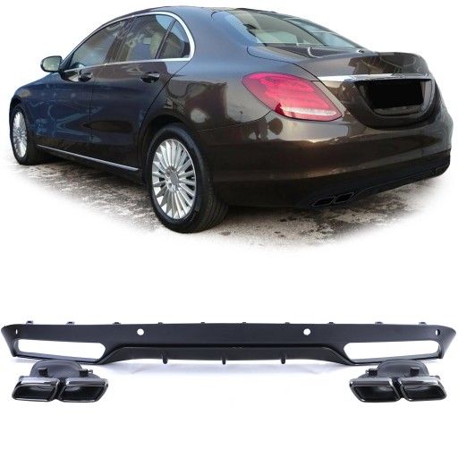 ДИФУЗОР СПОЙЛЕР БІЧНИЙ MERCEDES W205 СЕДАН AMG