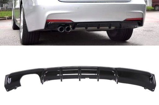 ДИФФУЗОР ЗАДНЕГО БАМПЕРА для BMW F30 F31 M SPORT M GLOSS BLACK PACK