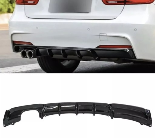 ДИФФУЗОР ЗАДНЕГО БАМПЕРА M M SPORT PACK 12-18 ЧЕРНЫЙ ГЛЯНЦЕВЫЙ ДЛЯ BMW F30 F31