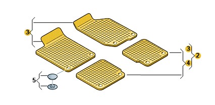 Килим Gum Plus N. Polo 2018-> 2G1061550041 VW OE
