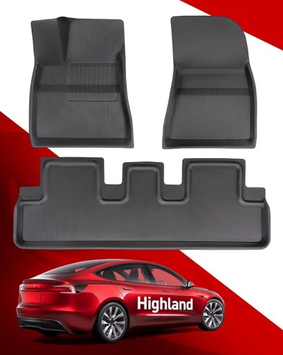 КОВРИКИ ДЛЯ TESLA MODEL 3 HIHLAND 2024/2025, ДЛЯ ВСЕХ ПОГОД.