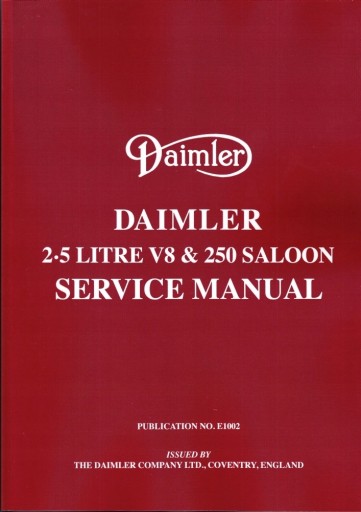 Daimler 2.5L 250 V8 (1962-1969) заводська інструкція по ремонту 24 години