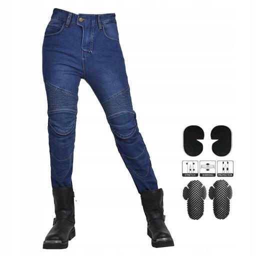 Женские МОТОЦИКЛОВЫЕ ДЖИНСОВЫЕ БРЮКИ черные