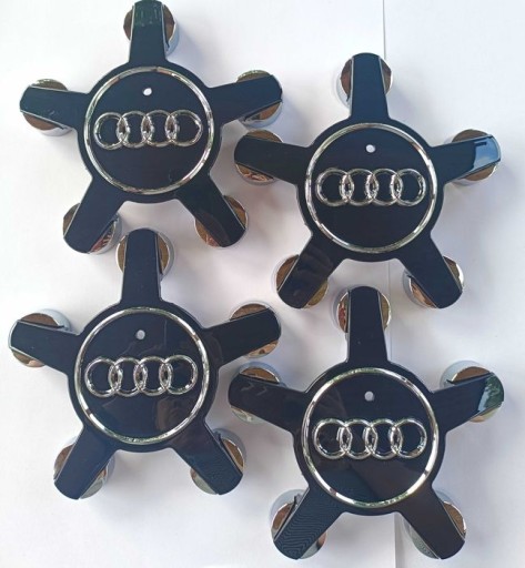 Колпаки центральные для Audi 135 мм - Комплект 4 шт. Цвет: Черный. Новый.