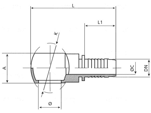 S.116861 - Dicsa Шланговая вставка 3/4 дюйма x M30 Ø