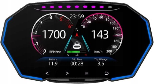 Цифровой OBD2 Speedometer ACECAR Head up Display