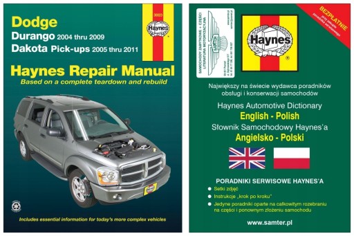 Керівництво по ремонту Dodge Durango Dakota (2004-2011) Haynes + БЕЗКОШТОВНО 24 год.