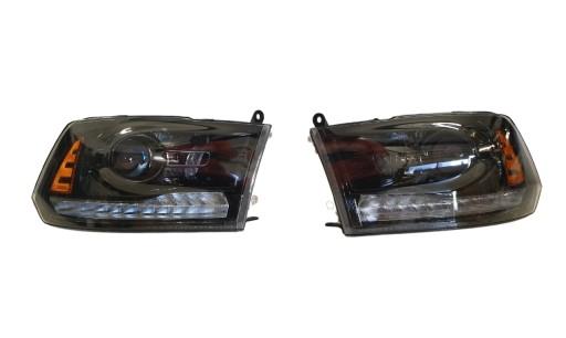 DODGE RAM 1500 4 IV LAMPA ZWYKŁA CZARNA - Dodge RAM 1500 4 IV Лампа передня SPORT LED LENS BLACK 09-18