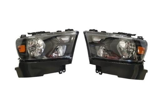 DODGE RAM 1500 5 V LAMPA ZWYKŁA CZARNA - Dodge RAM 1500 5 V Lamp Lamps Front Left Right PLAIN BLACK 19-24