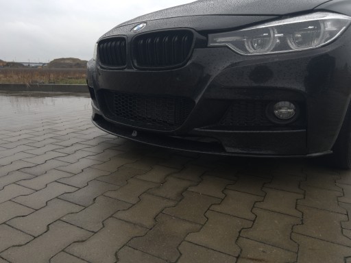 11606 - Спойлер сплиттер передний для BMW F30 F31 MP Style черный глянец