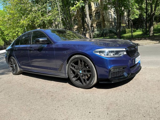 11798 - Спойлер сплиттер передний для BMW G30 G31 Prelift MP стиль черный глянец