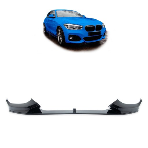 Накладка на передній бампер BMW 1 (F20) Хетчбек 2015 - 2019 тип М пакет