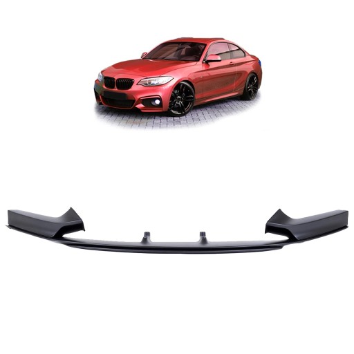 Вставка в передний бампер BMW 2 F22, F87 Coupe 2012 - 2021 (черный матовый)