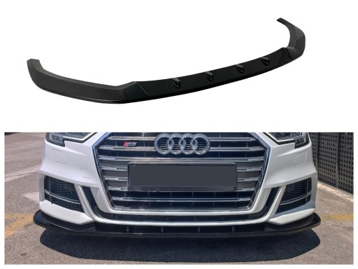 Хоккейный диффузор на передний бампер для AUDI A3 8V III 2016-2020 HB